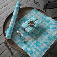 Polu Aloha Hawaii Wrapping Paper Plumeria Lei With Palaka Motif LT14 - Polynesian Pride