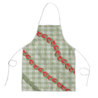 Omaomao Aloha Hawaii Apron Rosebud Lei With Palaka Motif LT14 Green - Polynesian Pride