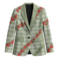Omaomao Aloha Hawaii Blazer Rosebud Lei With Palaka Motif LT14 Unisex Green - Polynesian Pride