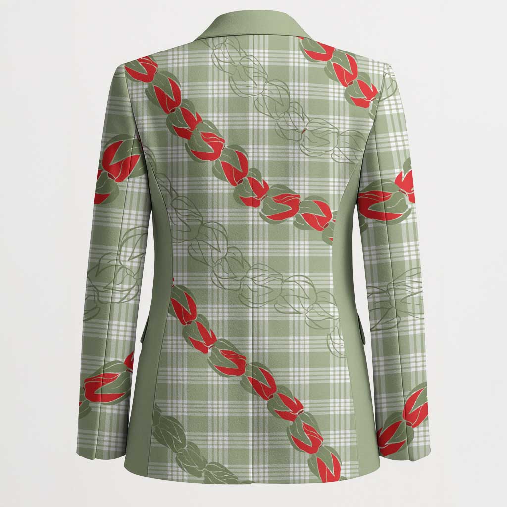 Omaomao Aloha Hawaii Blazer Rosebud Lei With Palaka Motif LT14 - Polynesian Pride