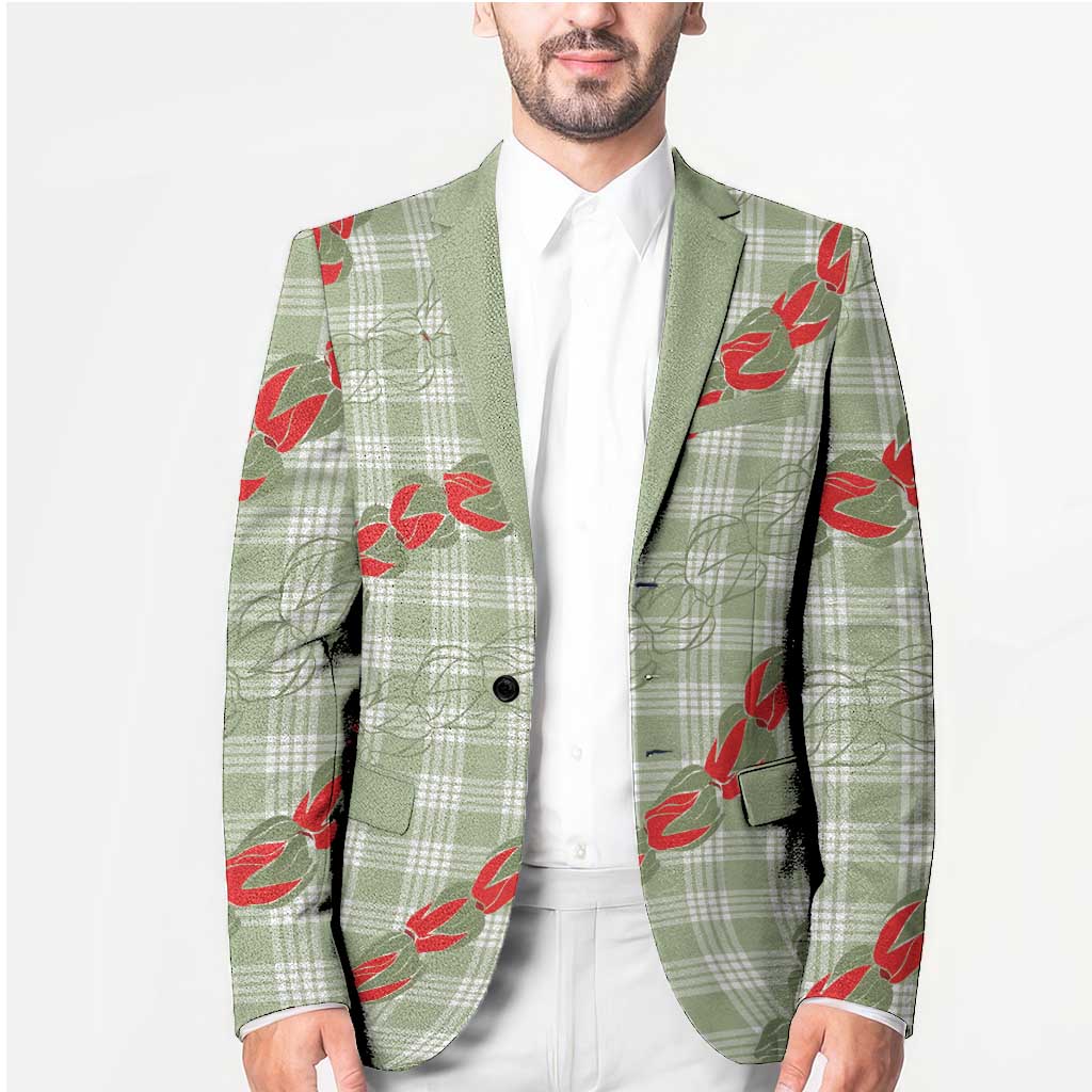Omaomao Aloha Hawaii Blazer Rosebud Lei With Palaka Motif LT14 - Polynesian Pride
