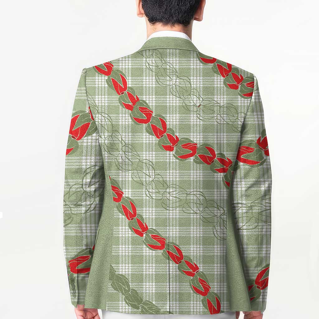 Omaomao Aloha Hawaii Blazer Rosebud Lei With Palaka Motif LT14 - Polynesian Pride