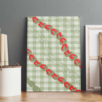 Omaomao Aloha Hawaii Canvas Wall Art Rosebud Lei With Palaka Motif LT14 - Polynesian Pride