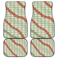 Omaomao Aloha Hawaii Car Mats Rosebud Lei With Palaka Motif LT14 - Polynesian Pride