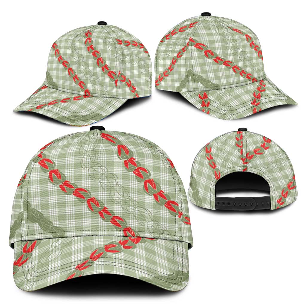 Omaomao Aloha Hawaii Classic Cap Rosebud Lei With Palaka Motif LT14 - Polynesian Pride