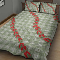 Omaomao Aloha Hawaii Quilt Bed Set Rosebud Lei With Palaka Motif LT14 - Polynesian Pride