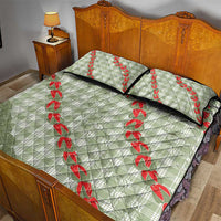 Omaomao Aloha Hawaii Quilt Bed Set Rosebud Lei With Palaka Motif LT14 - Polynesian Pride