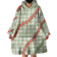 Omaomao Aloha Hawaii Wearable Blanket Hoodie Rosebud Lei With Palaka Motif LT14 - Polynesian Pride
