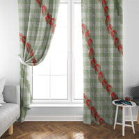 Omaomao Aloha Hawaii Window Curtain Rosebud Lei With Palaka Motif LT14 - Polynesian Pride