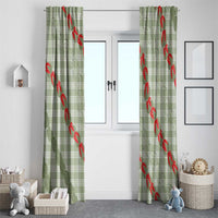 Omaomao Aloha Hawaii Window Curtain Rosebud Lei With Palaka Motif LT14 - Polynesian Pride
