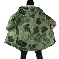 Vesuvian Green Aloha Hawaii Hibiscus Orchid Seamless Cloak