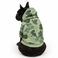 Vesuvian Green Aloha Hawaii Hibiscus Orchid Seamless Pet Hoodie
