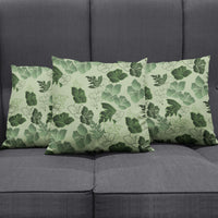 Vesuvian Green Aloha Hawaii Hibiscus Orchid Seamless Pillow Cover