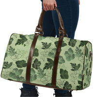 Vesuvian Green Aloha Hawaii Hibiscus Orchid Seamless Travel Bag