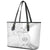 Samoa White Sunday Leather Tote Bag Manuia le Aso Sa o Tamaiti Polynesian Plumeria LT14 - Polynesian Pride