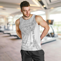 Samoa White Sunday Men Tank Top Manuia le Aso Sa o Tamaiti Polynesian Plumeria LT14 - Polynesian Pride