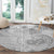 Personalised Samoa White Sunday Round Carpet Manuia le Aso Sa o Tamaiti Polynesian Plumeria LT14 - Polynesian Pride