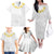 Samoa White Sunday Family Matching Off Shoulder Long Sleeve Dress and Hawaiian Shirt Lotu Tamaiti 2023 With Coat Of Arms LT14 - Polynesian Pride