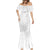 Polynesia White Sunday Mermaid Dress Polynesian Pattern With Tropical Flowers LT14 - Polynesian Pride