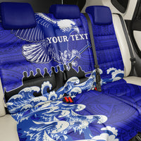 Personalised American Samoa Fautasi Race Back Car Seat Cover Eagle With Polynesian Pattern LT14 - Polynesian Pride