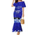 Personalised American Samoa Fautasi Race Mermaid Dress Eagle With Polynesian Pattern LT14 Women Blue - Polynesian Pride