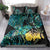 New Zealand Fantail Bird Bedding Set Maori Piwakawaka Kowhai - Paua Shell Pattern