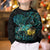 New Zealand Fantail Bird Kid Ugly Christmas Sweater Maori Piwakawaka Kowhai - Paua Shell Pattern