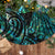 New Zealand Fantail Bird Tree Skirt Maori Piwakawaka Kowhai - Paua Shell Pattern