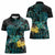 New Zealand Fantail Bird Women Polo Shirt Maori Piwakawaka Kowhai - Paua Shell Pattern