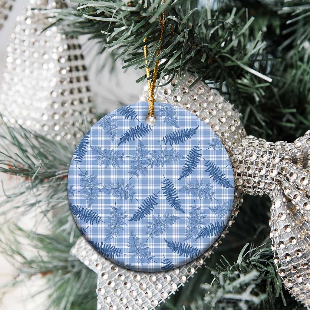 Blue Palaka Hawaii Palapalai Ceramic Ornament Hawaiian Fern LT14 - Polynesian Pride