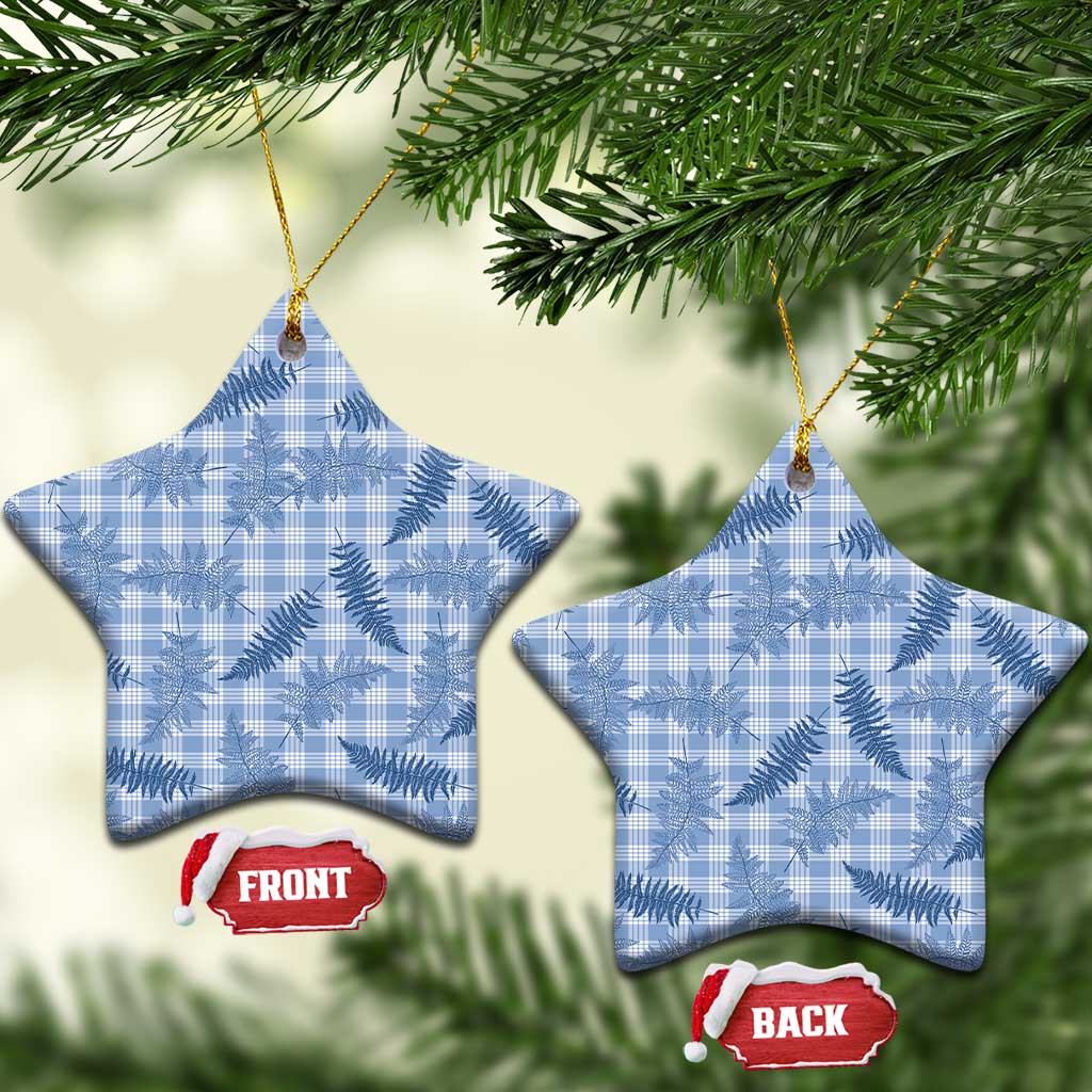 Blue Palaka Hawaii Palapalai Ceramic Ornament Hawaiian Fern LT14 Star Blue - Polynesian Pride