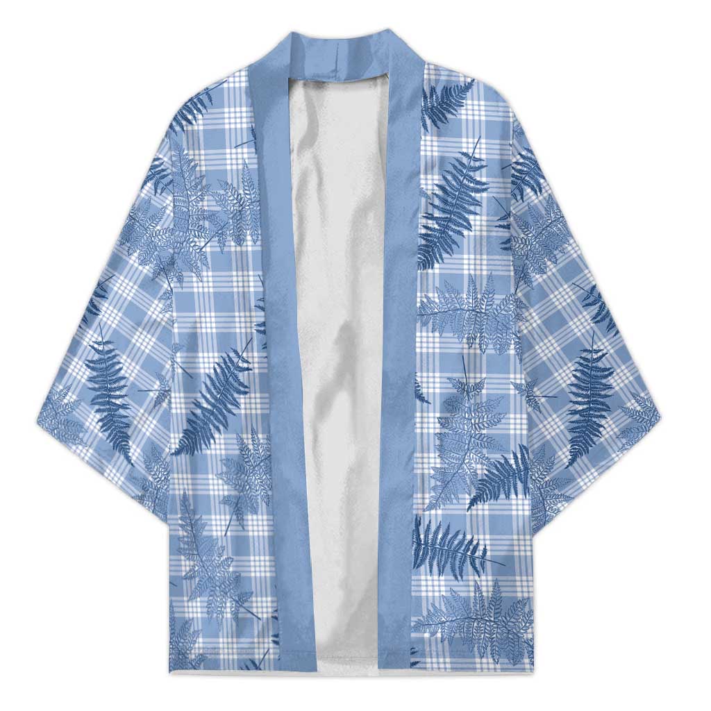 Blue Palaka Hawaii Palapalai Kimono Hawaiian Fern LT14 Unisex Blue - Polynesian Pride