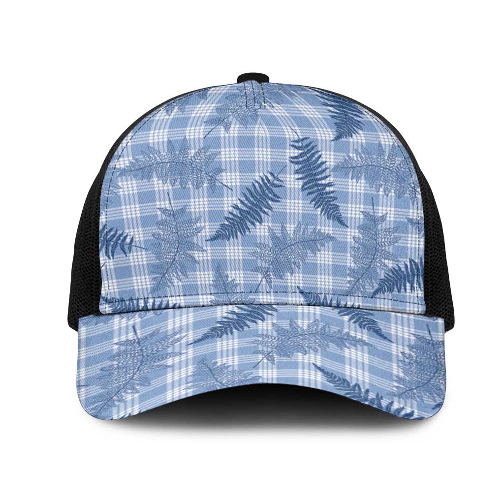 Blue Palaka Hawaii Palapalai Mesh Trucker Cap Hawaiian Fern LT14 One Size Black Blue - Polynesian Pride