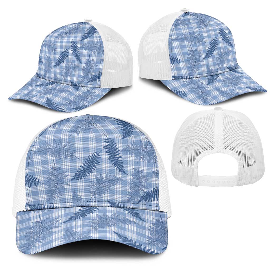 Blue Palaka Hawaii Palapalai Mesh Trucker Cap Hawaiian Fern LT14 - Polynesian Pride