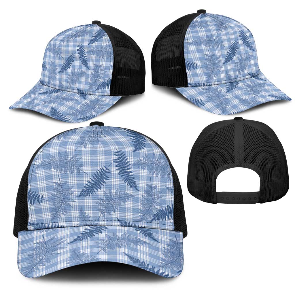 Blue Palaka Hawaii Palapalai Mesh Trucker Cap Hawaiian Fern LT14 - Polynesian Pride