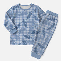Blue Palaka Hawaii Palapalai Christmas Pajama Set Hawaiian Fern LT14 Men Blue - Polynesian Pride