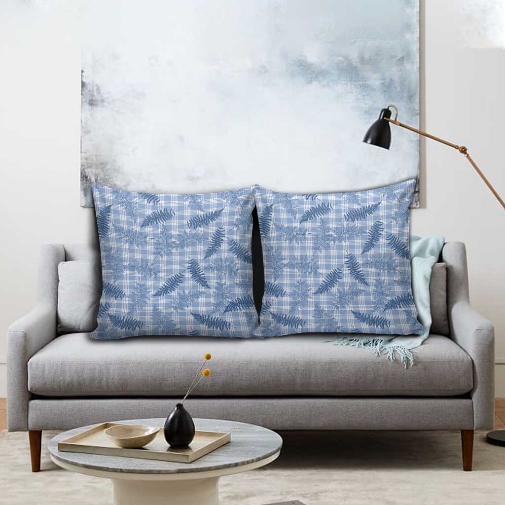 Blue Palaka Hawaii Palapalai Pillow Cover Hawaiian Fern LT14 - Polynesian Pride