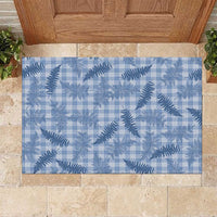 Blue Palaka Hawaii Palapalai Rubber Doormat Hawaiian Fern LT14 Blue - Polynesian Pride