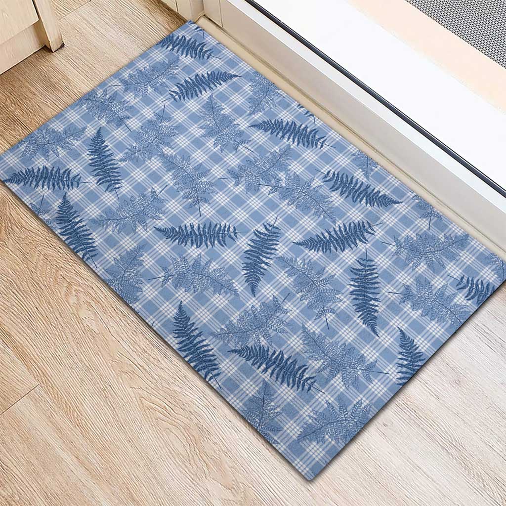 Blue Palaka Hawaii Palapalai Rubber Doormat Hawaiian Fern LT14 - Polynesian Pride