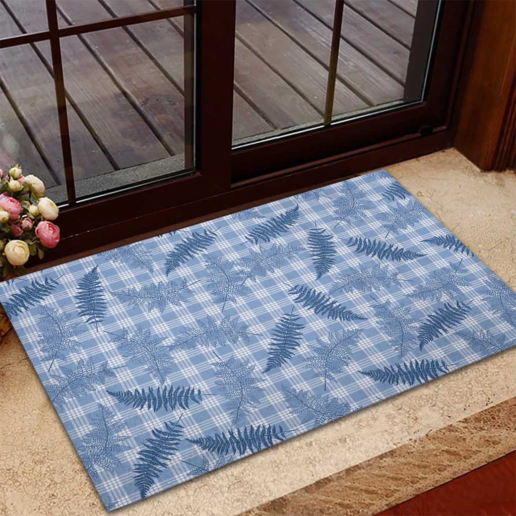 Blue Palaka Hawaii Palapalai Rubber Doormat Hawaiian Fern LT14 - Polynesian Pride