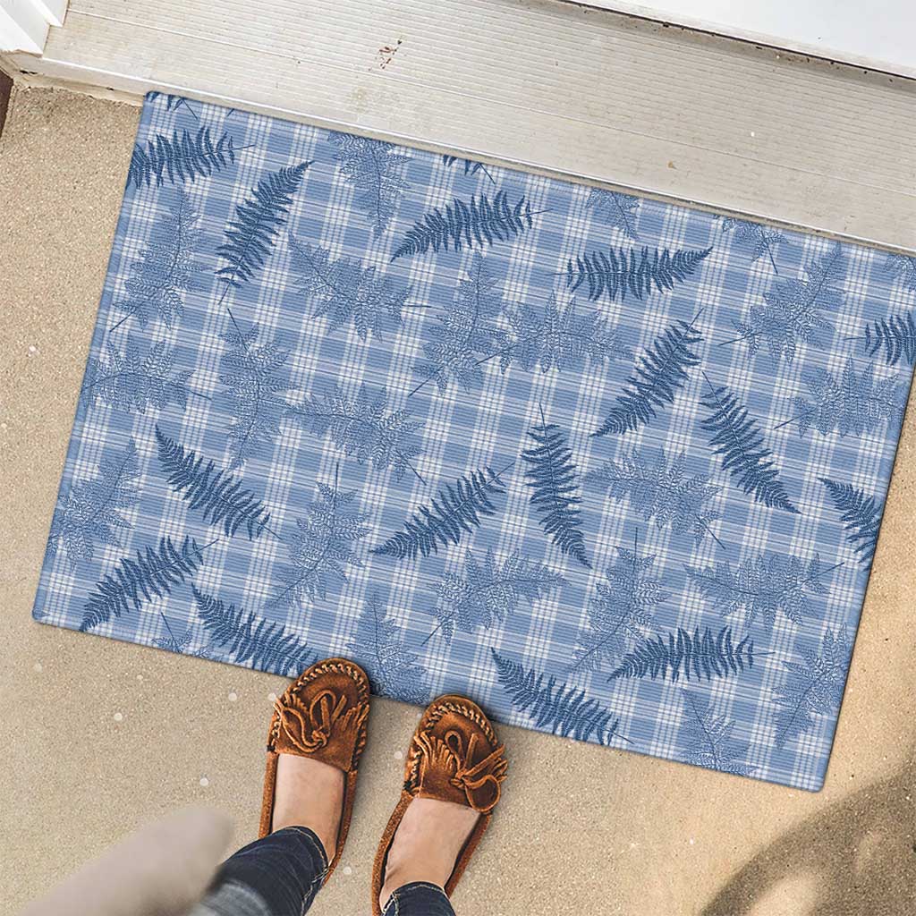 Blue Palaka Hawaii Palapalai Rubber Doormat Hawaiian Fern LT14 - Polynesian Pride