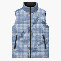 Blue Palaka Hawaii Palapalai Sleeveless Puffer Jacket Hawaiian Fern LT14 Unisex Blue - Polynesian Pride