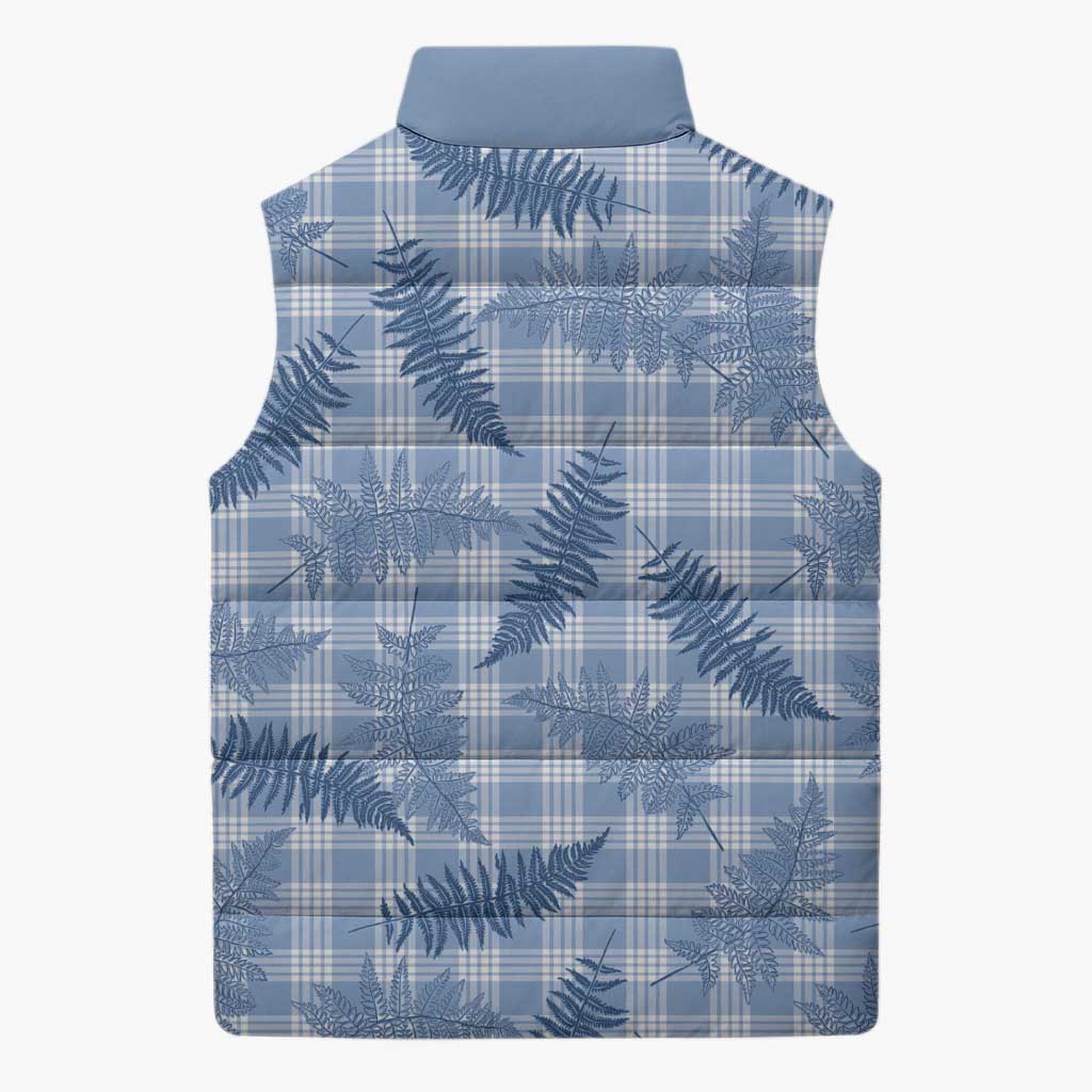 Blue Palaka Hawaii Palapalai Sleeveless Puffer Jacket Hawaiian Fern LT14 - Polynesian Pride