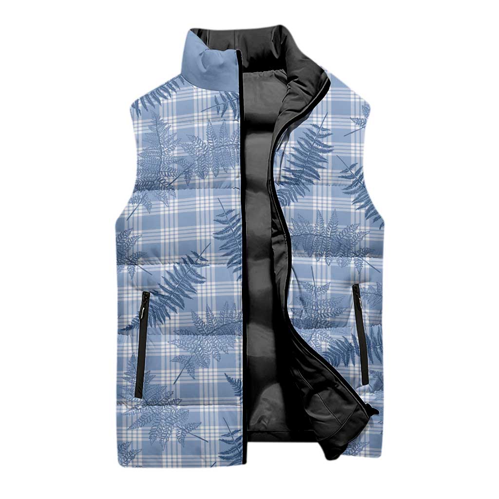 Blue Palaka Hawaii Palapalai Sleeveless Puffer Jacket Hawaiian Fern LT14 - Polynesian Pride