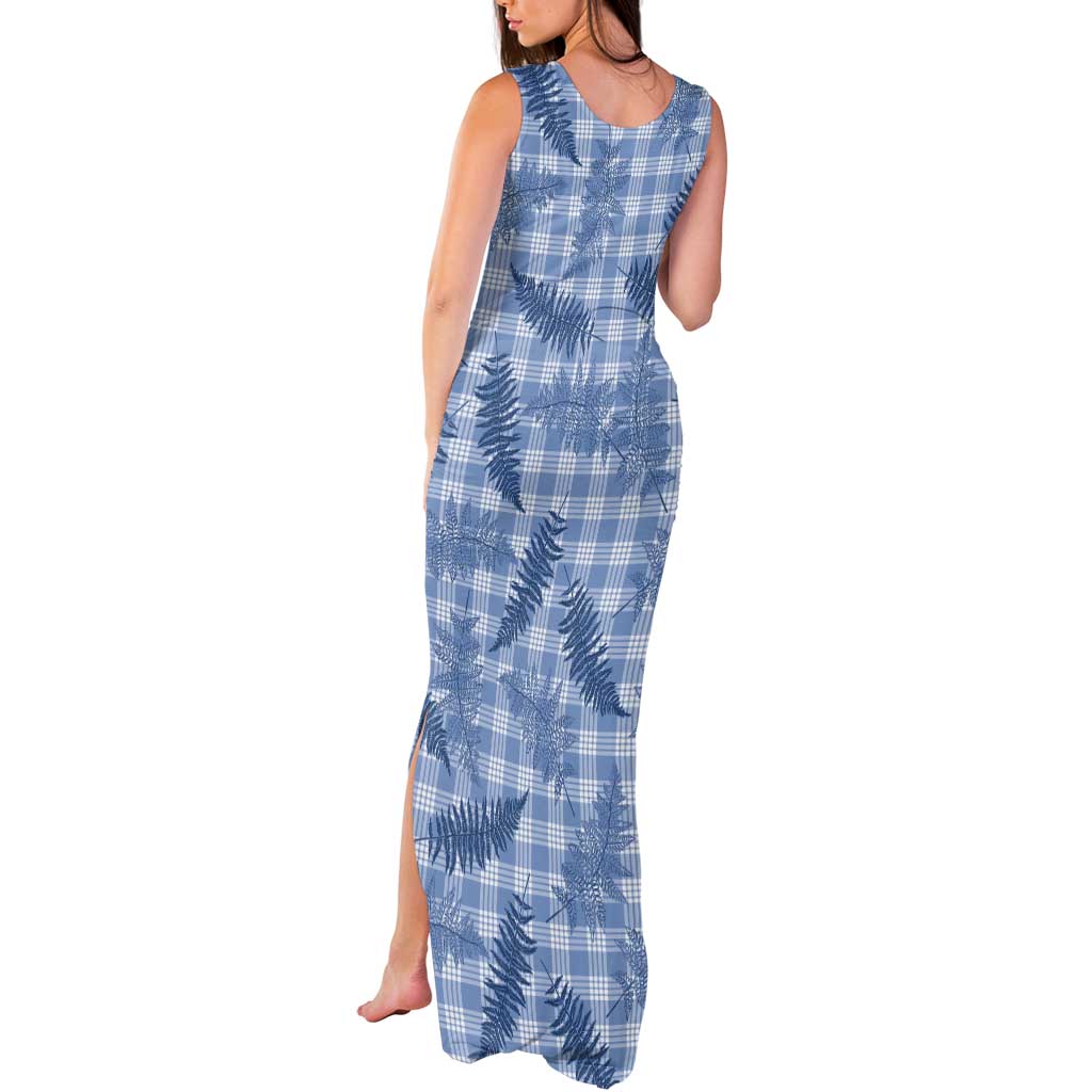 Blue Palaka Hawaii Palapalai Tank Maxi Dress Hawaiian Fern LT14 - Polynesian Pride
