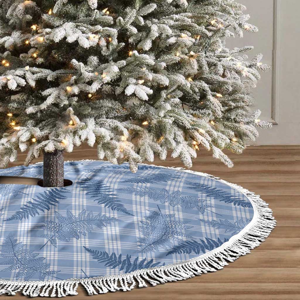 Blue Palaka Hawaii Palapalai Tree Skirt Hawaiian Fern LT14 - Polynesian Pride