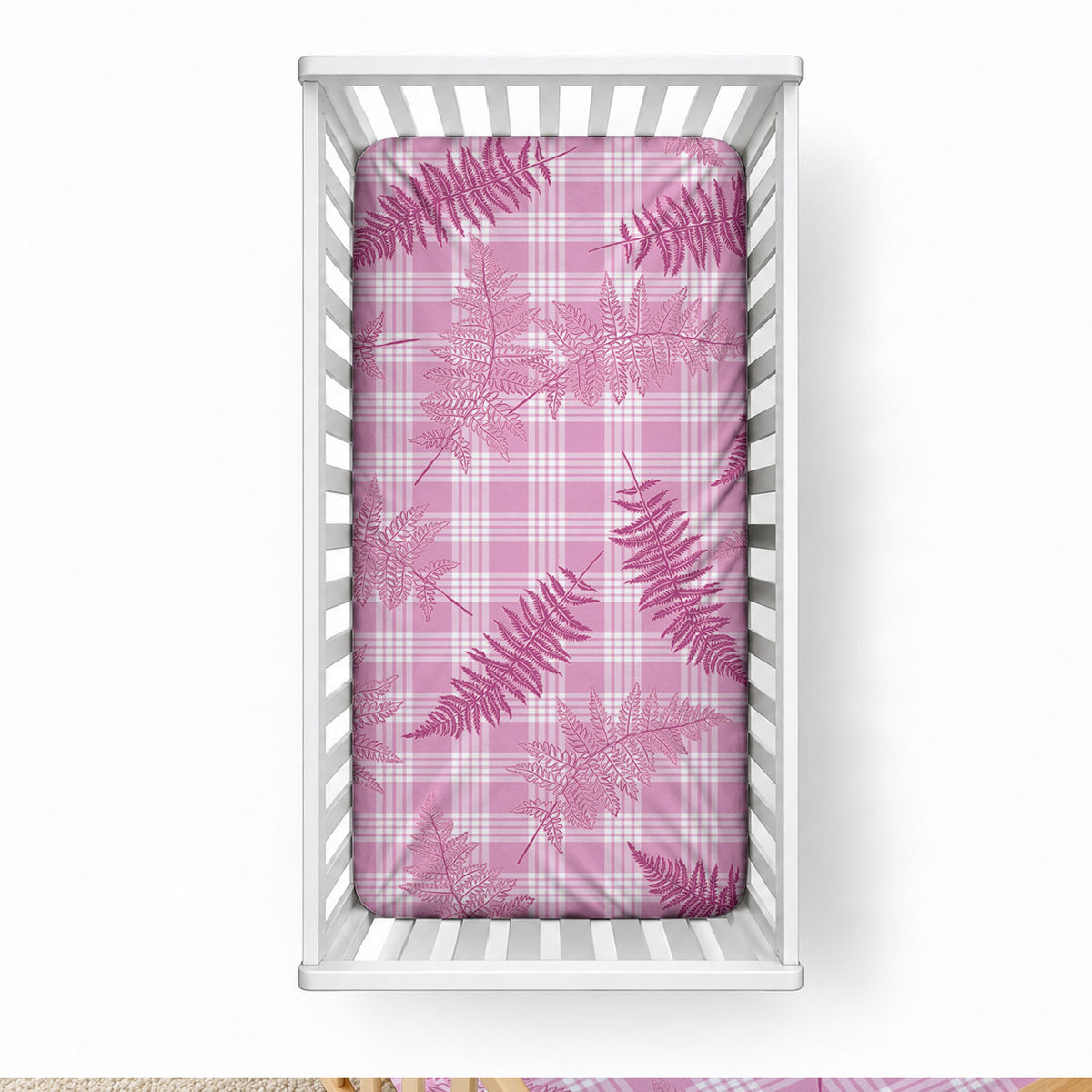 Purple Palaka Hawaii Palapalai Baby Bed Cover Hawaiian Fern LT14 28 × 52 in Purple - Polynesian Pride