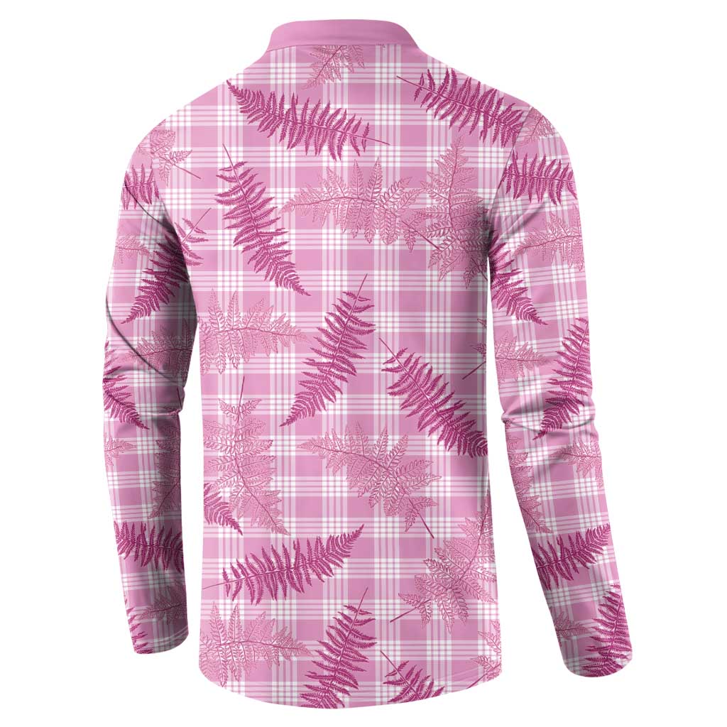 Purple Palaka Hawaii Palapalai Button Sweatshirt Hawaiian Fern LT14 - Polynesian Pride