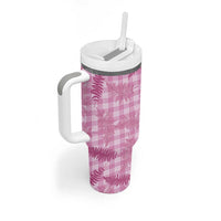 Purple Palaka Hawaii Palapalai Tumbler With Handle Hawaiian Fern LT14 - Polynesian Pride