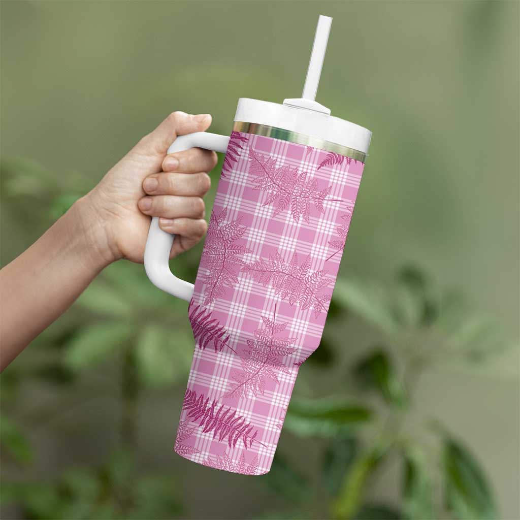 Purple Palaka Hawaii Palapalai Tumbler With Handle Hawaiian Fern LT14 - Polynesian Pride